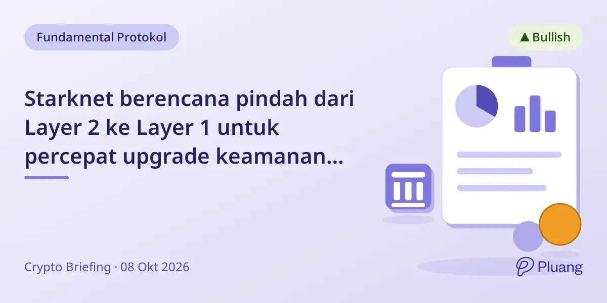 Starknet berencana pindah dari Layer 2 ke Layer 1 untuk percepat upgrade keamanan kuantum tahun 2027.