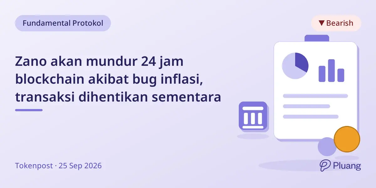 Zano akan mundur 24 jam blockchain akibat bug inflasi, transaksi dihentikan sementara