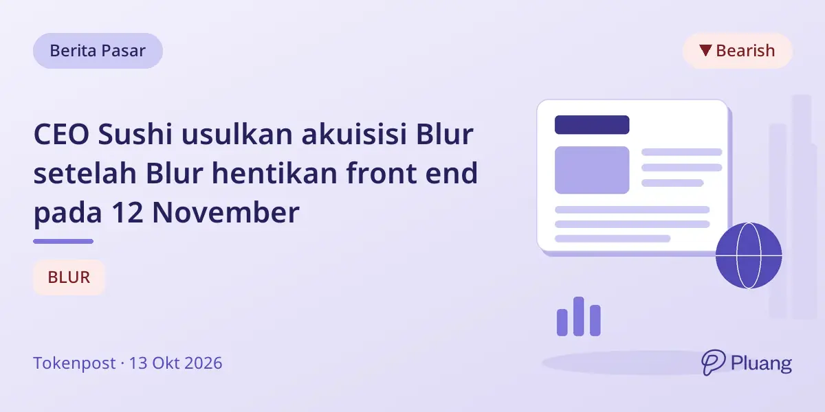 CEO Sushi usulkan akuisisi Blur setelah Blur hentikan front end pada 12 November