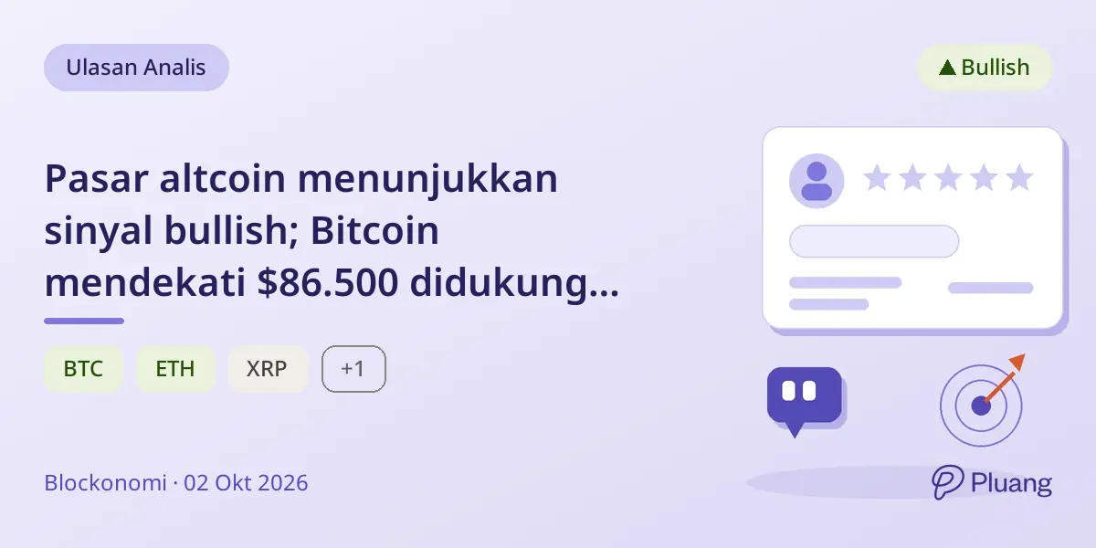 Pasar altcoin menunjukkan sinyal bullish; Bitcoin mendekati $86.500 didukung arus masuk ETF kuat dan harapan breakout Q4.