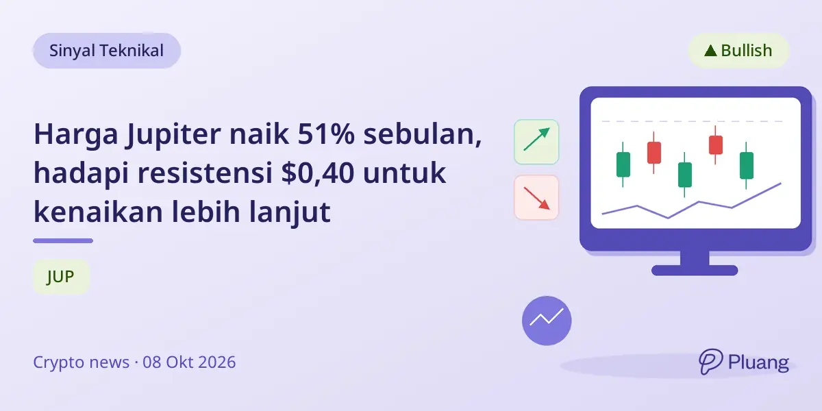 Harga Jupiter naik 51% sebulan, hadapi resistensi $0,40 untuk kenaikan lebih lanjut