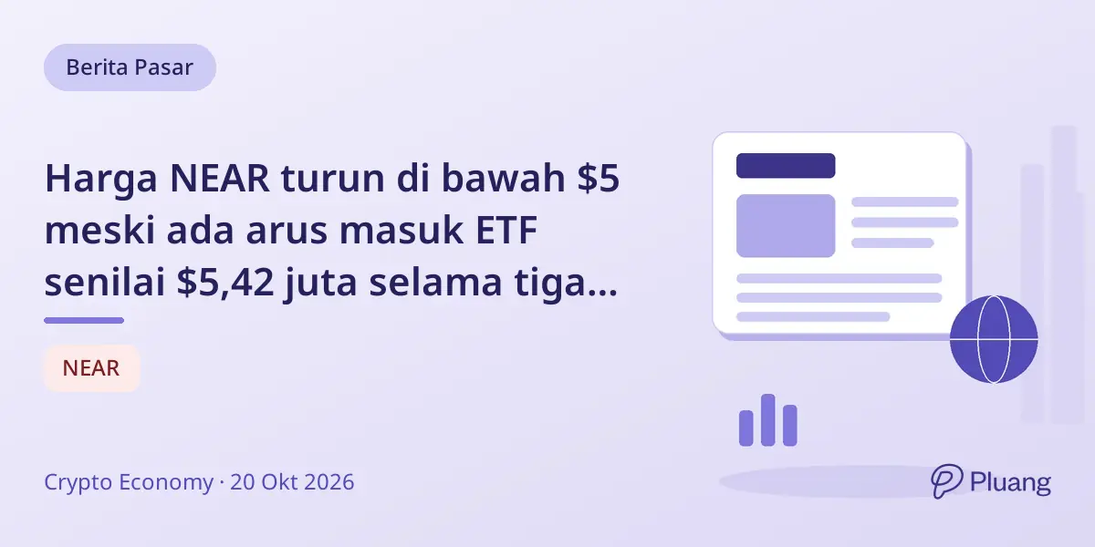 Harga NEAR turun di bawah $5 meski ada arus masuk ETF senilai $5,42 juta selama tiga minggu