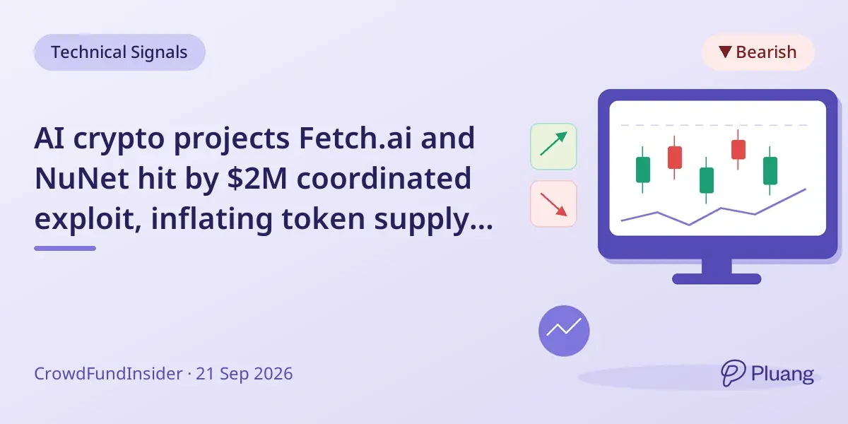 AI crypto projects Fetch.ai and NuNet hit by $2M coordinated exploit, inflating token supply and crashing prices.