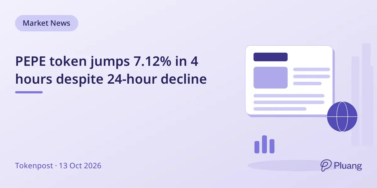 PEPE token jumps 7.12% in 4 hours despite 24-hour decline
