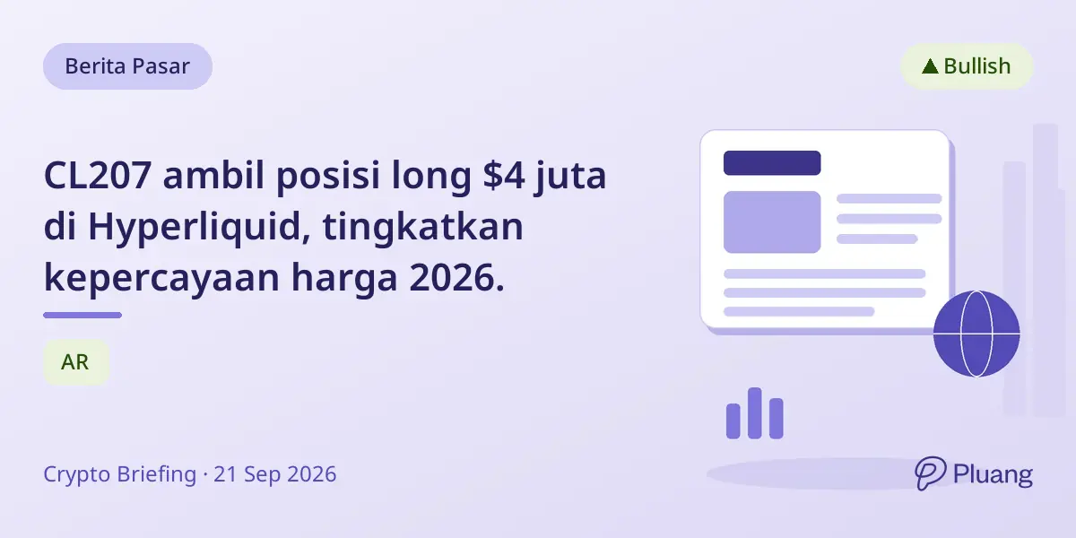 CL207 ambil posisi long $4 juta di Hyperliquid, tingkatkan kepercayaan harga 2026.