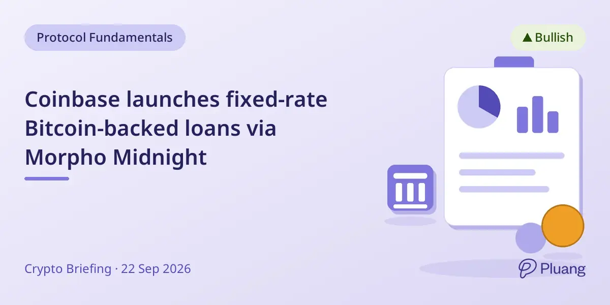 Coinbase launches fixed-rate Bitcoin-backed loans via Morpho Midnight
