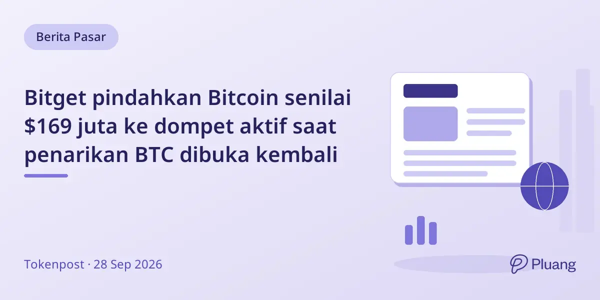 Bitget pindahkan Bitcoin senilai $169 juta ke dompet aktif saat penarikan BTC dibuka kembali
