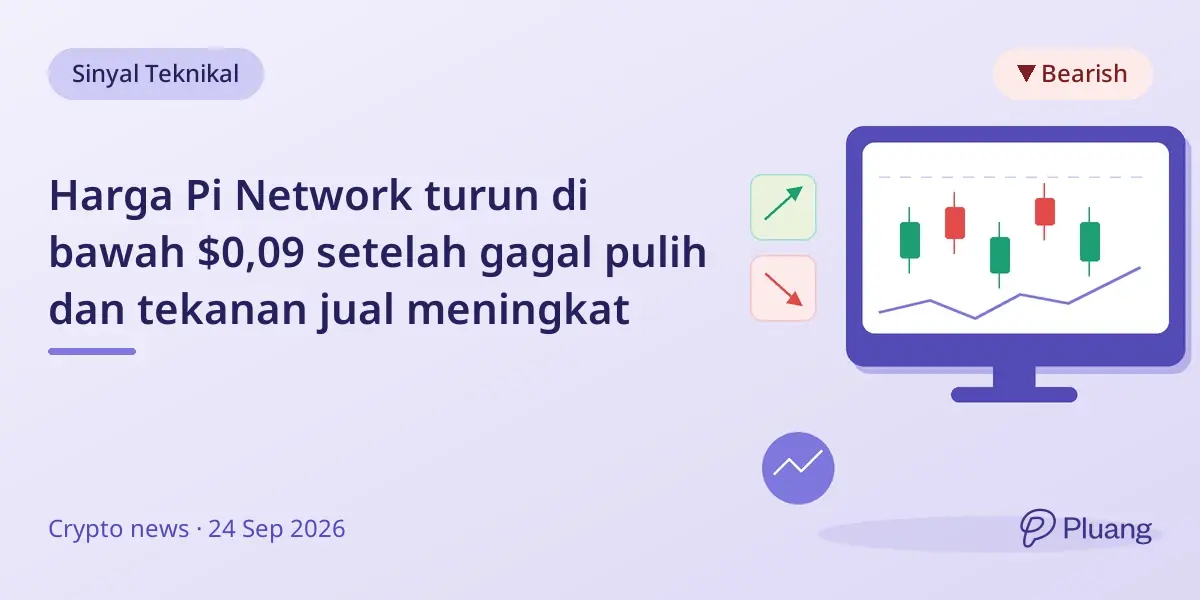 Harga Pi Network turun di bawah $0,09 setelah gagal pulih dan tekanan jual meningkat