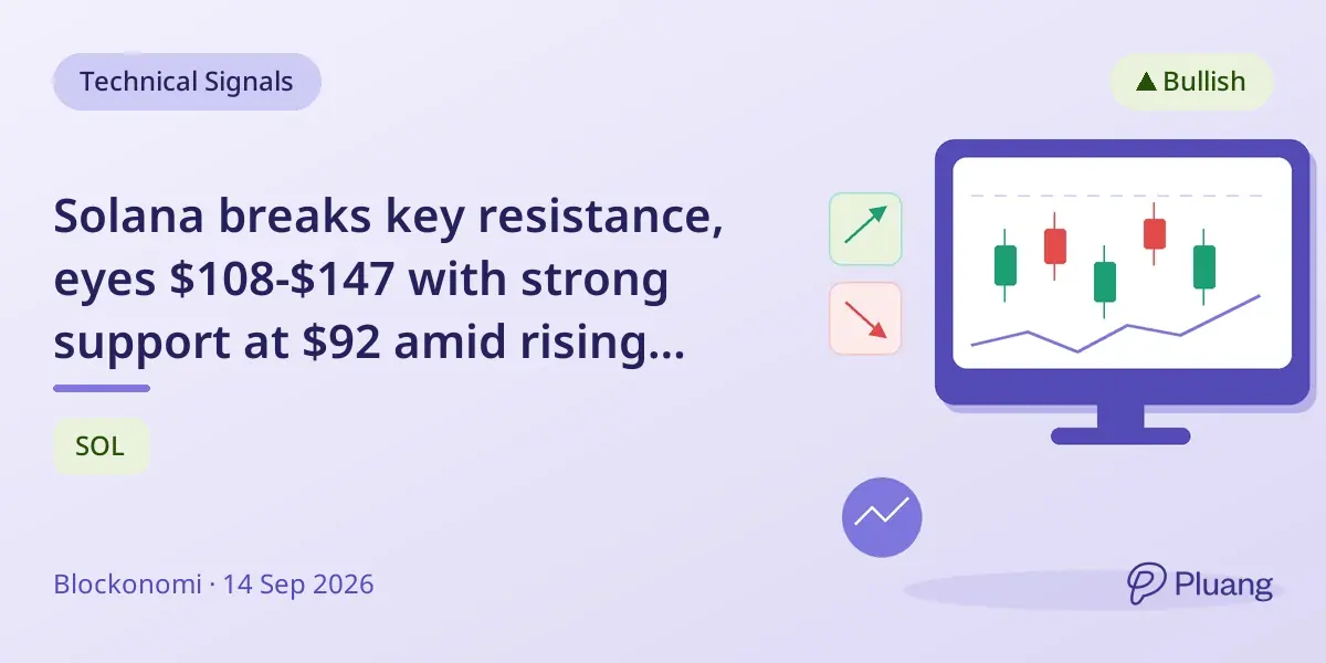 Solana breaks key resistance, eyes $108-$147 with strong support at $92 amid rising institutional interest.