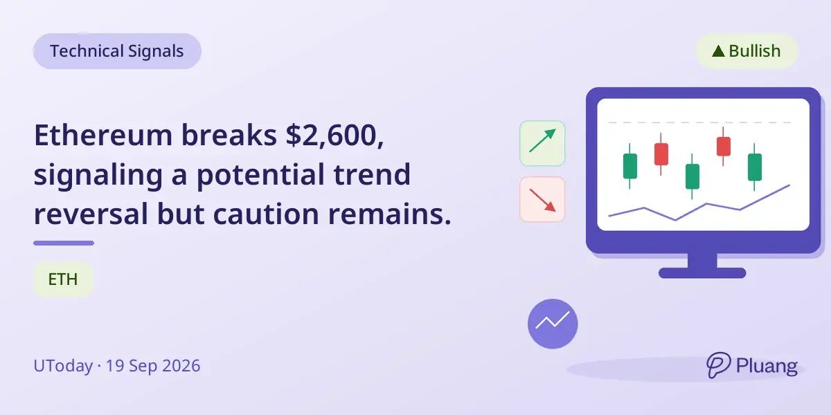 Ethereum breaks $2,600, signaling a potential trend reversal but caution remains.
