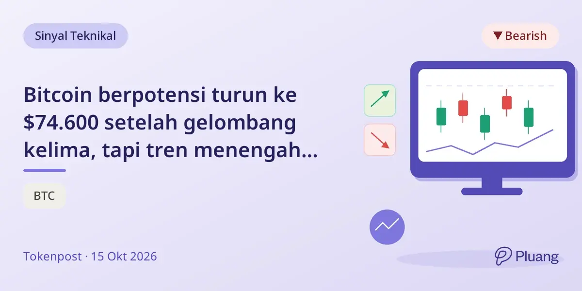 Bitcoin berpotensi turun ke $74.600 setelah gelombang kelima, tapi tren menengah tetap positif.