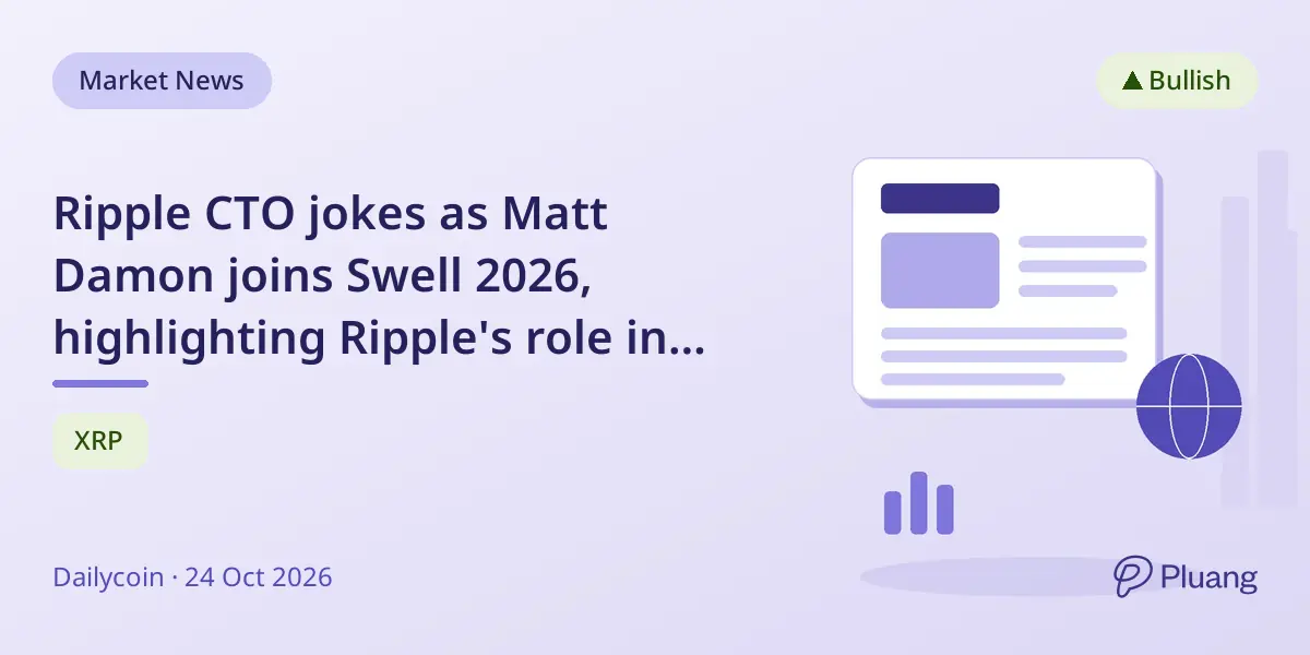 Ripple CTO jokes as Matt Damon joins Swell 2026, highlighting Ripple's role in Water.org's clean water funding via XRP.