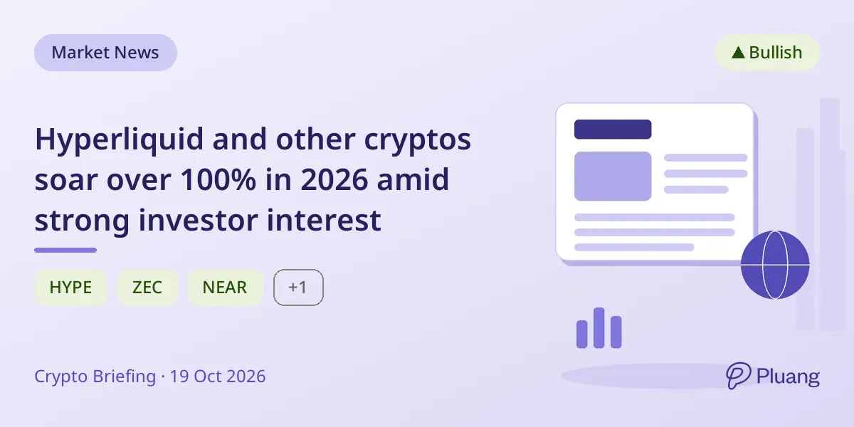 Hyperliquid and other cryptos soar over 100% in 2026 amid strong investor interest
