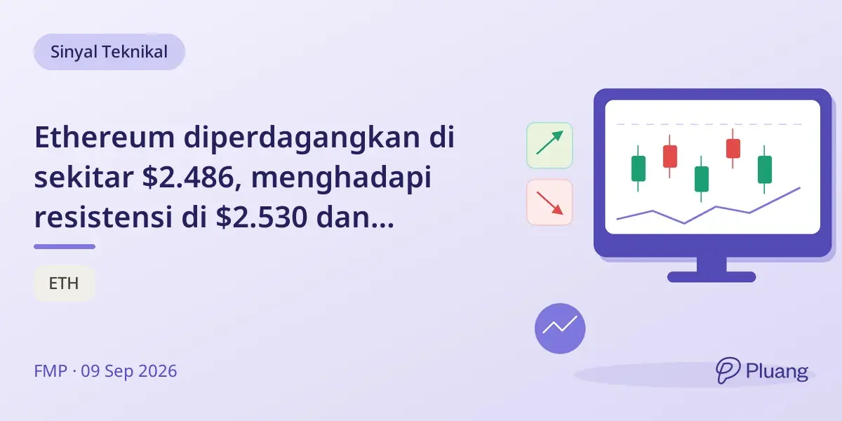 Ethereum diperdagangkan di sekitar $2.486, menghadapi resistensi di $2.530 dan dukungan di $2.370 dengan volume perdagangan naik.