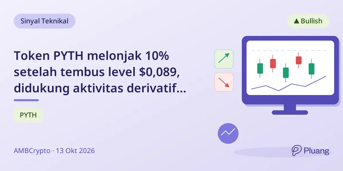 Token PYTH melonjak 10% setelah tembus level $0,089, didukung aktivitas derivatif yang meningkat dan sentimen bullish.