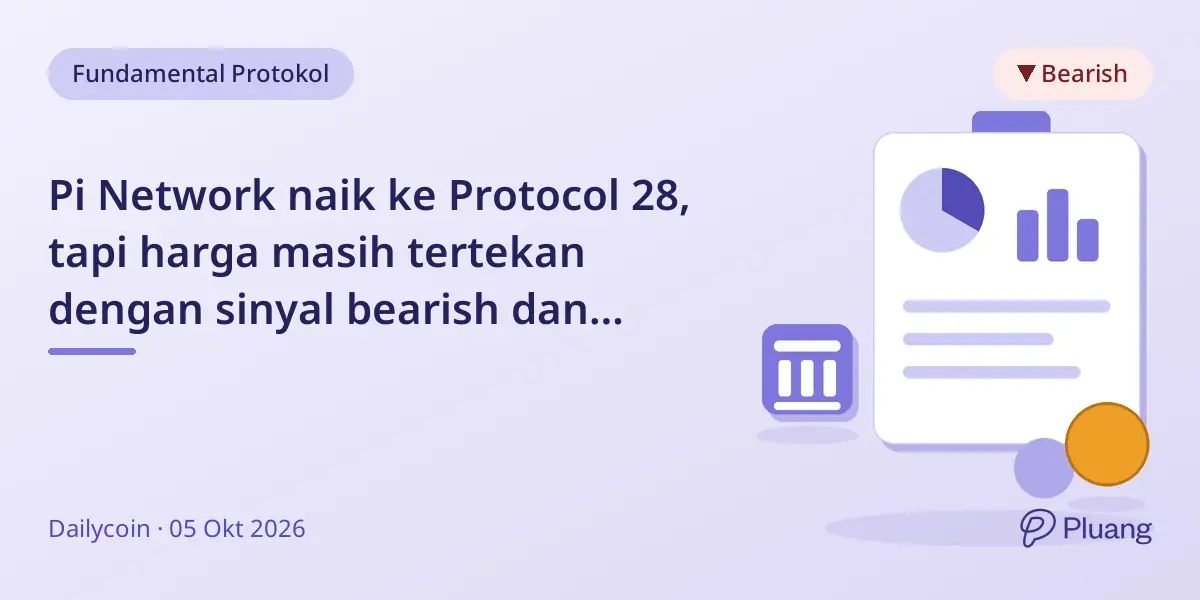 Pi Network naik ke Protocol 28, tapi harga masih tertekan dengan sinyal bearish dan permintaan rendah.