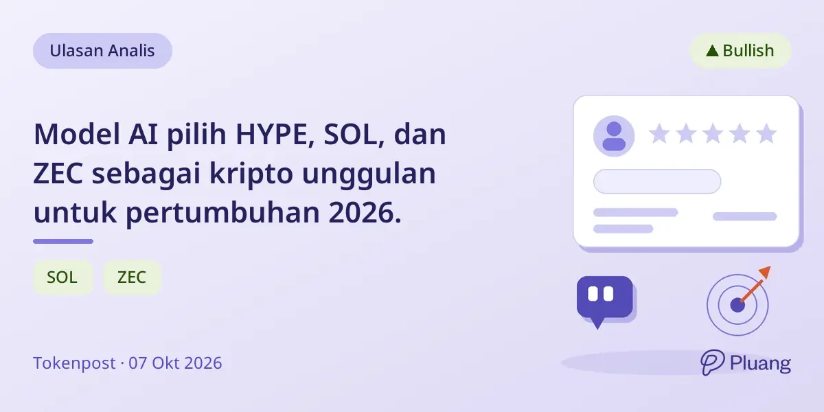 Model AI pilih HYPE, SOL, dan ZEC sebagai kripto unggulan untuk pertumbuhan 2026.