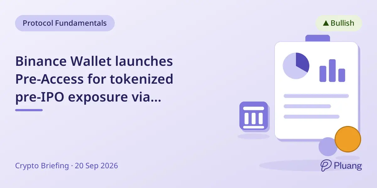 Binance Wallet launches Pre-Access for tokenized pre-IPO exposure via PancakeSwap