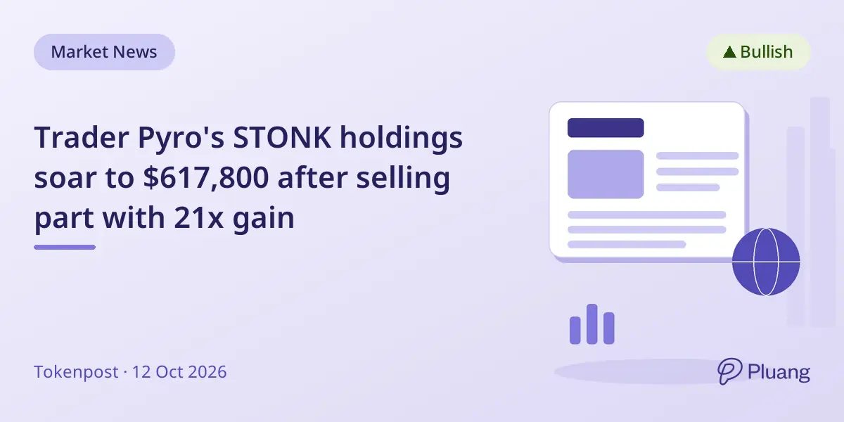 Trader Pyro's STONK holdings soar to $617,800 after selling part with 21x gain