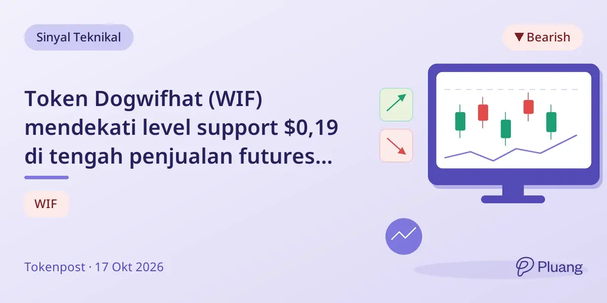 Token Dogwifhat (WIF) mendekati level support $0,19 di tengah penjualan futures yang lebih tinggi.