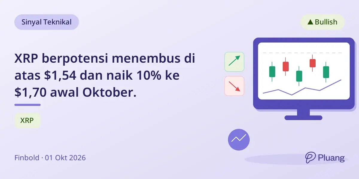 XRP berpotensi menembus di atas $1,54 dan naik 10% ke $1,70 awal Oktober.