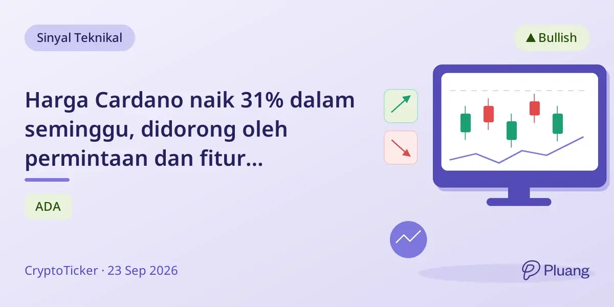 Harga Cardano naik 31% dalam seminggu, didorong oleh permintaan dan fitur pembayaran AI baru.
