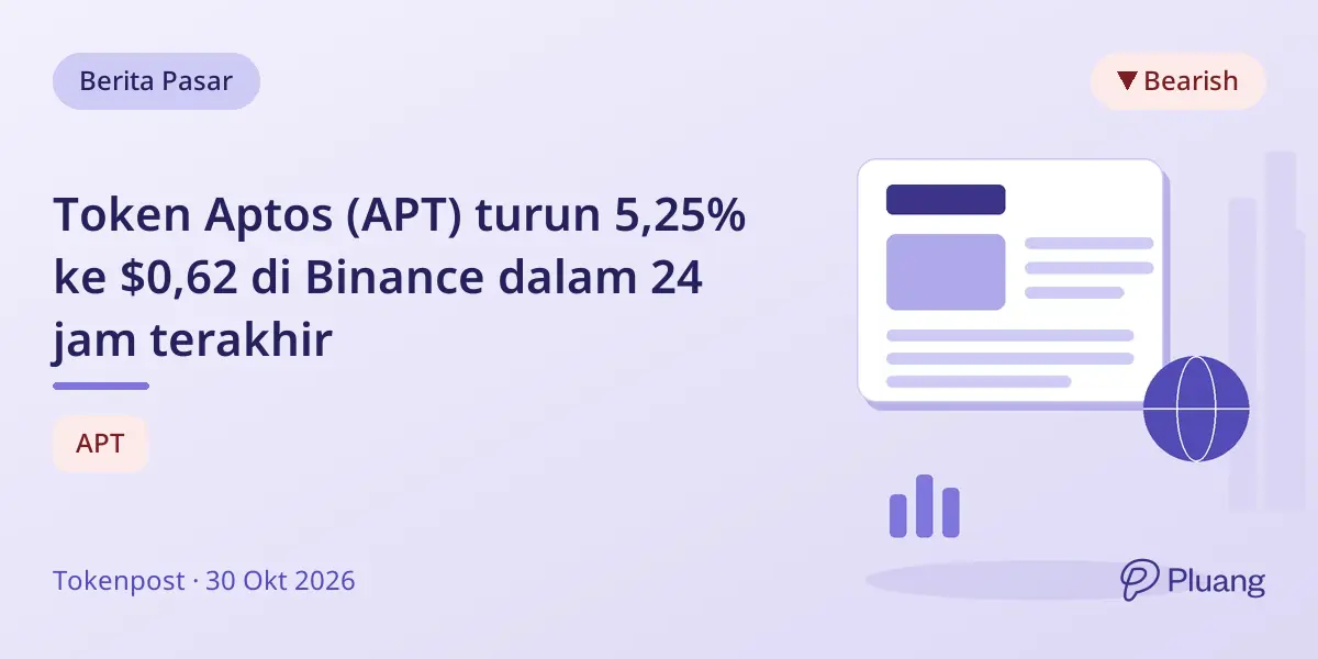 Token Aptos (APT) turun 5,25% ke $0,62 di Binance dalam 24 jam terakhir