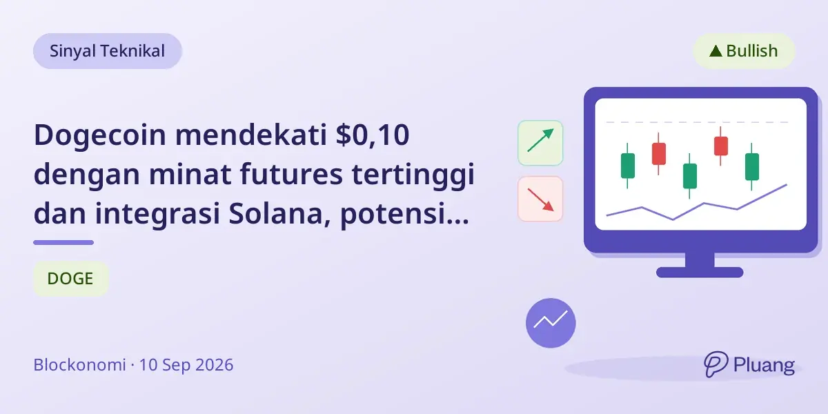 Dogecoin mendekati $0,10 dengan minat futures tertinggi dan integrasi Solana, potensi breakout bullish.
