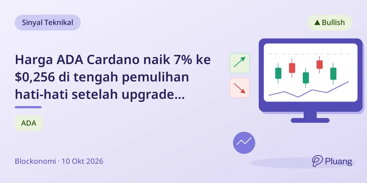 Harga ADA Cardano naik 7% ke $0,256 di tengah pemulihan hati-hati setelah upgrade CIP-0113