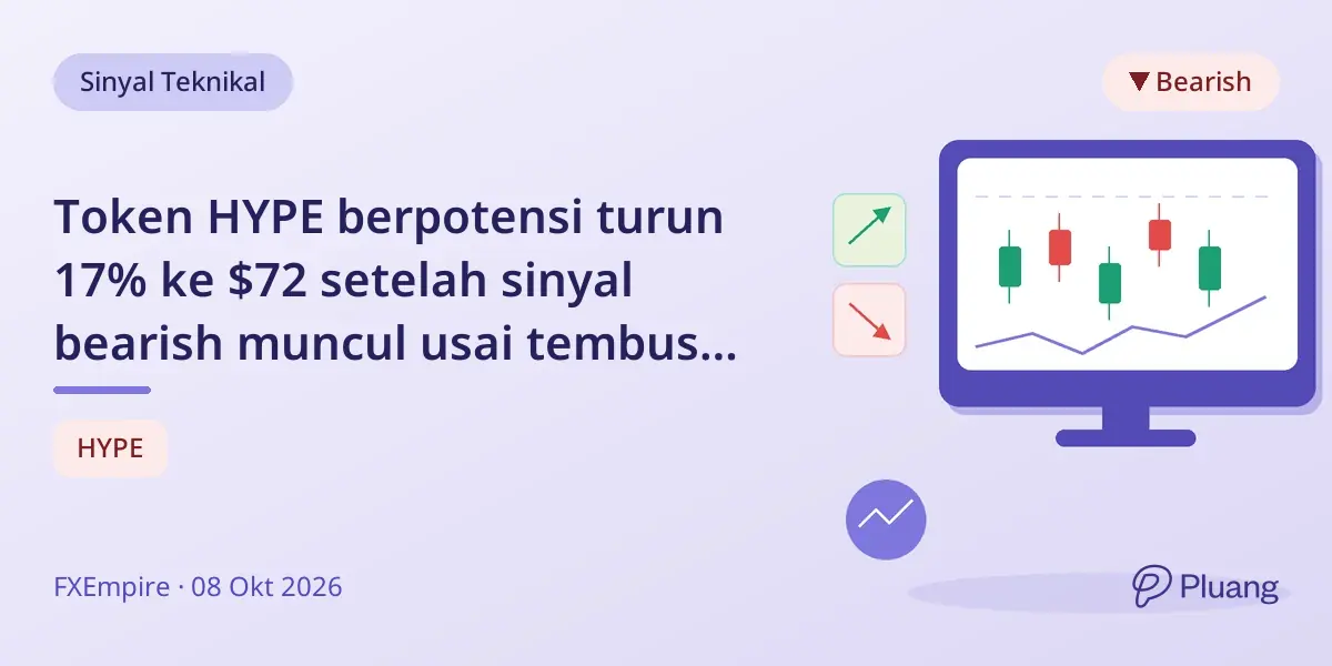 Token HYPE berpotensi turun 17% ke $72 setelah sinyal bearish muncul usai tembus puncak $95.