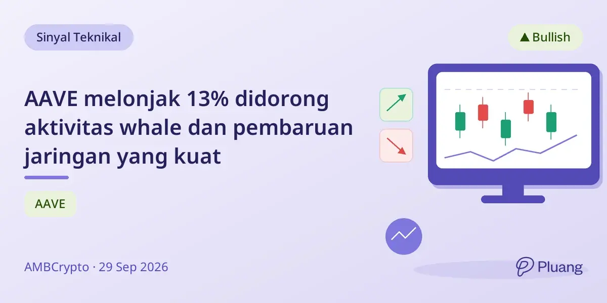AAVE melonjak 13% didorong aktivitas whale dan pembaruan jaringan yang kuat