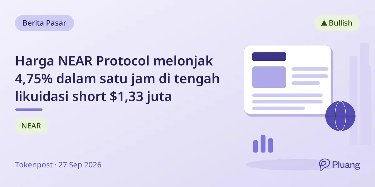 Harga NEAR Protocol melonjak 4,75% dalam satu jam di tengah likuidasi short $1,33 juta