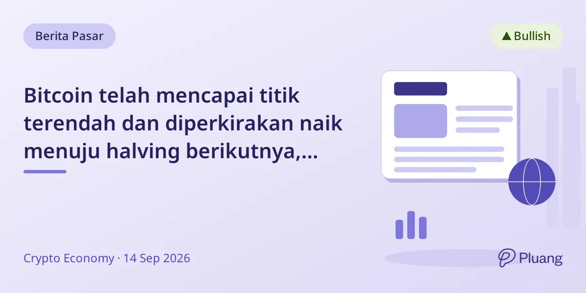 Bitcoin telah mencapai titik terendah dan diperkirakan naik menuju halving berikutnya, kata Brian Armstrong.
