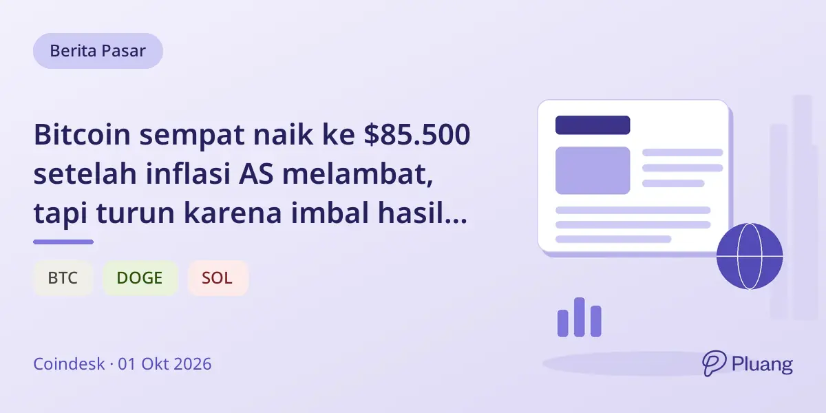 Bitcoin sempat naik ke $85.500 setelah inflasi AS melambat, tapi turun karena imbal hasil obligasi tetap tinggi.