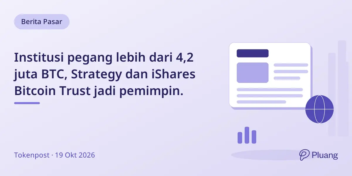 Institusi pegang lebih dari 4,2 juta BTC, Strategy dan iShares Bitcoin Trust jadi pemimpin.