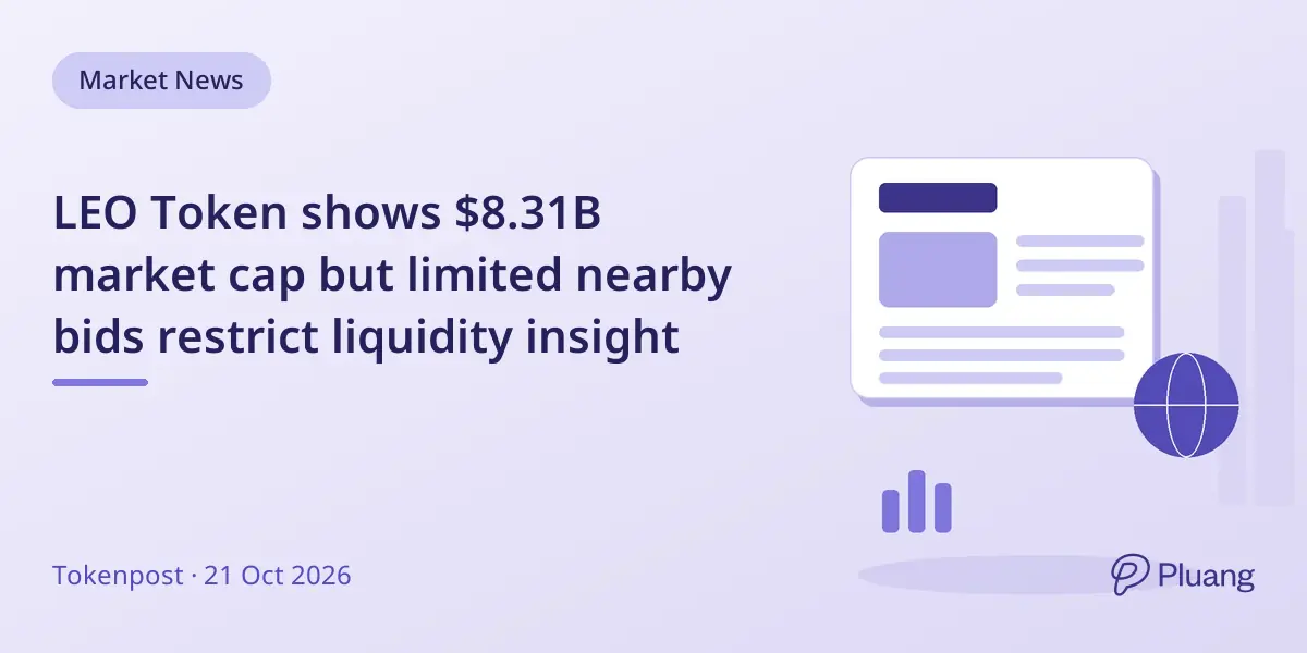 LEO Token shows $8.31B market cap but limited nearby bids restrict liquidity insight