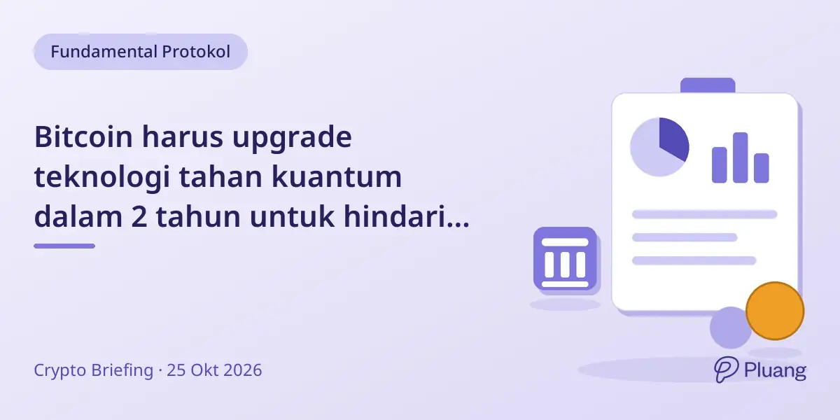 Bitcoin harus upgrade teknologi tahan kuantum dalam 2 tahun untuk hindari risiko keamanan.