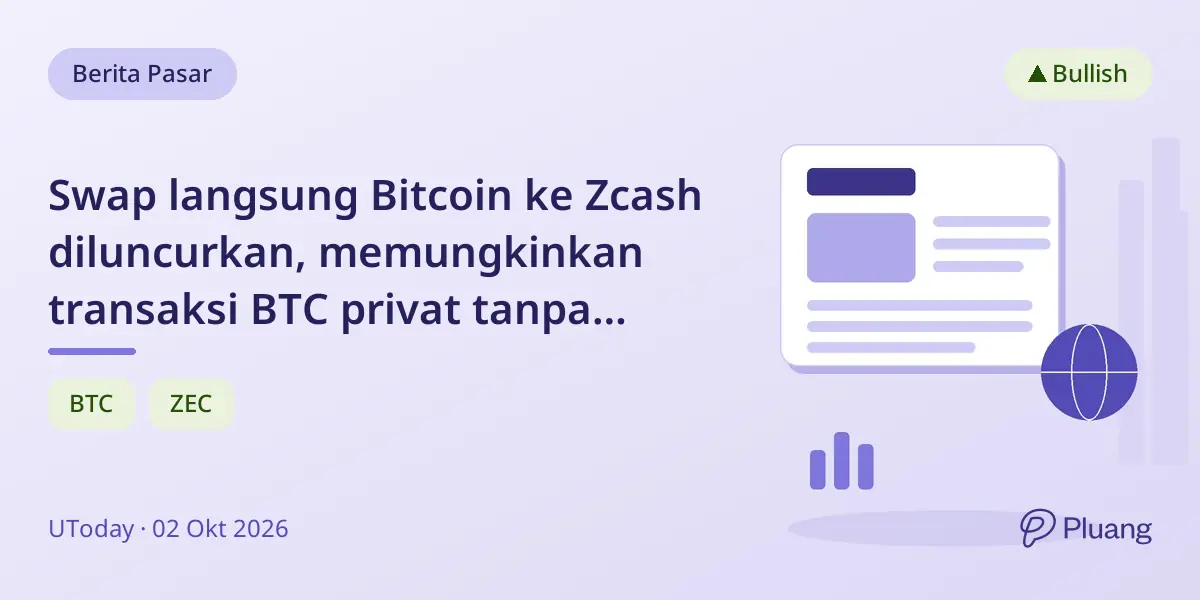 Swap langsung Bitcoin ke Zcash diluncurkan, memungkinkan transaksi BTC privat tanpa perantara.