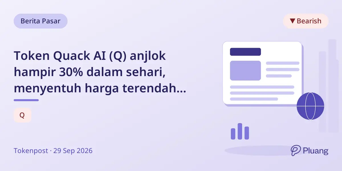 Token Quack AI (Q) anjlok hampir 30% dalam sehari, menyentuh harga terendah 0,02 USDT
