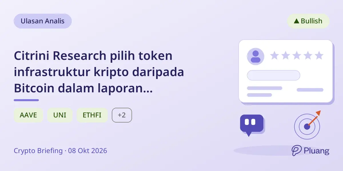 Citrini Research pilih token infrastruktur kripto daripada Bitcoin dalam laporan tokenisasi baru