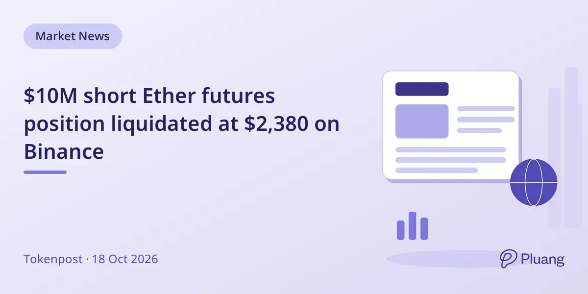 $10M short Ether futures position liquidated at $2,380 on Binance