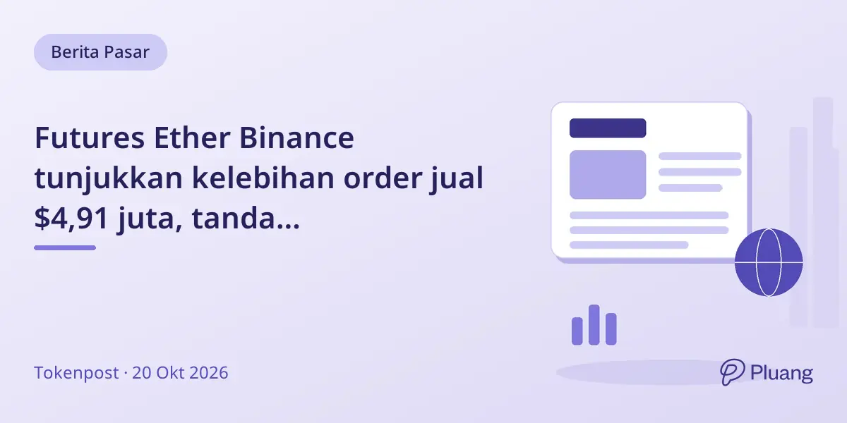 Futures Ether Binance tunjukkan kelebihan order jual $4,91 juta, tanda ketidakseimbangan pasar.