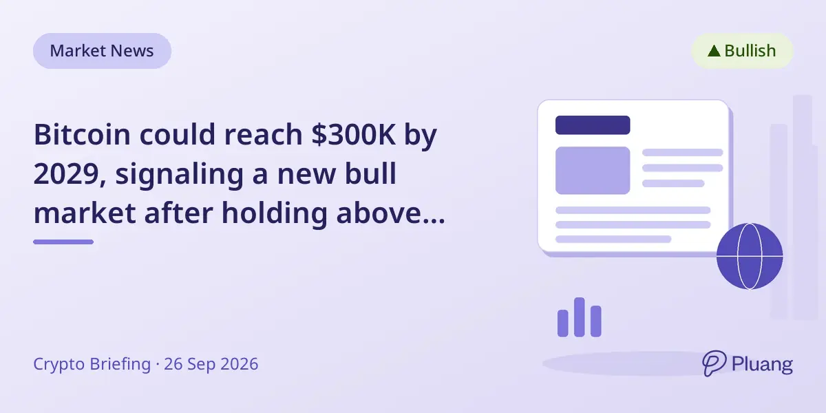 Bitcoin could reach $300K by 2029, signaling a new bull market after holding above $60K for a year.