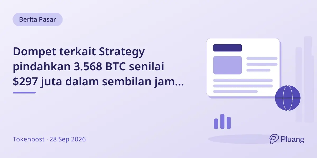 Dompet terkait Strategy pindahkan 3.568 BTC senilai $297 juta dalam sembilan jam, aktivitas treasury penting.
