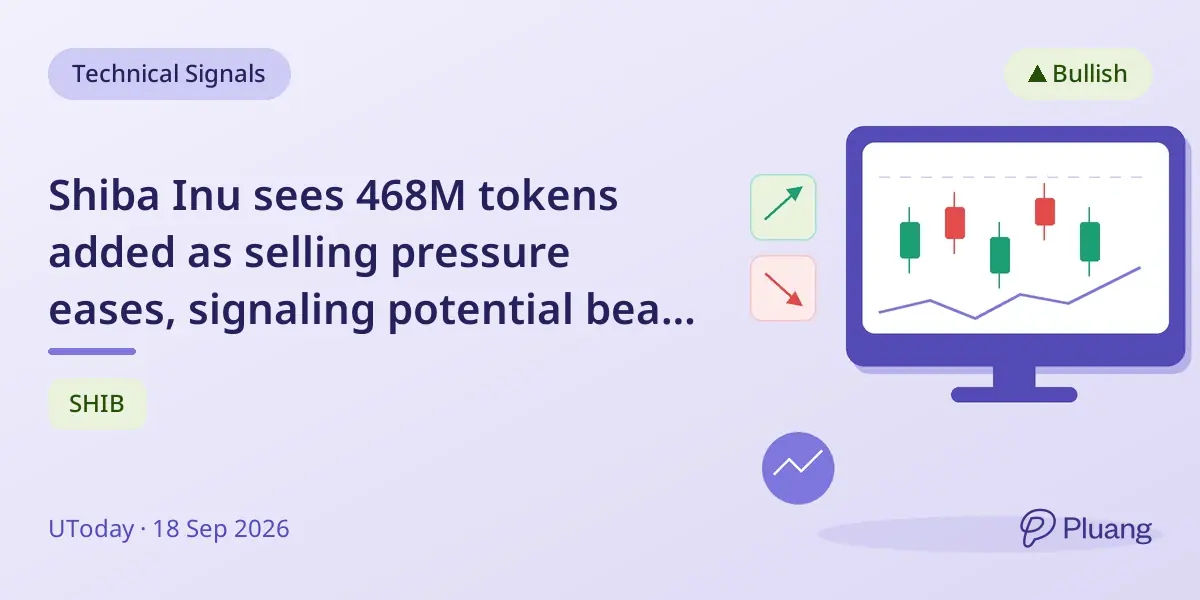 Shiba Inu sees 468M tokens added as selling pressure eases, signaling potential bear exhaustion.