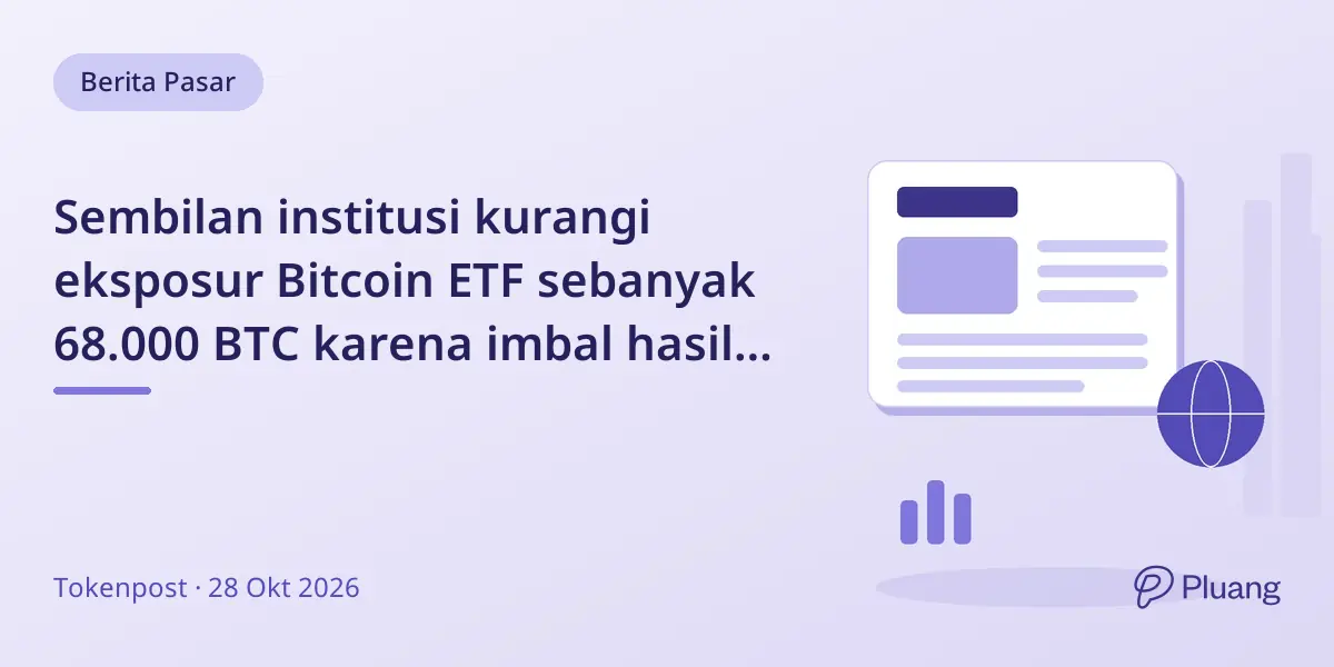 Sembilan institusi kurangi eksposur Bitcoin ETF sebanyak 68.000 BTC karena imbal hasil trading menurun.