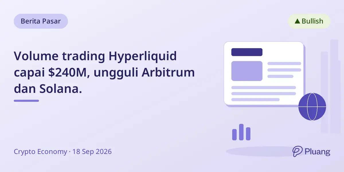 Volume trading Hyperliquid capai $240M, ungguli Arbitrum dan Solana.