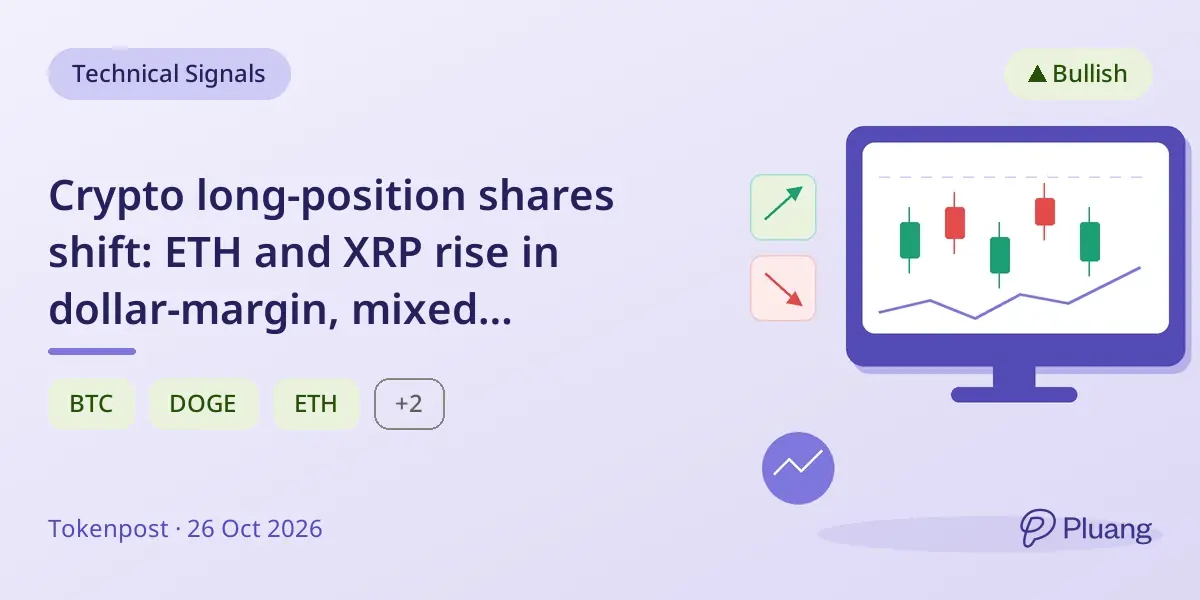 Crypto long-position shares shift: ETH and XRP rise in dollar-margin, mixed coin-margin trends observed