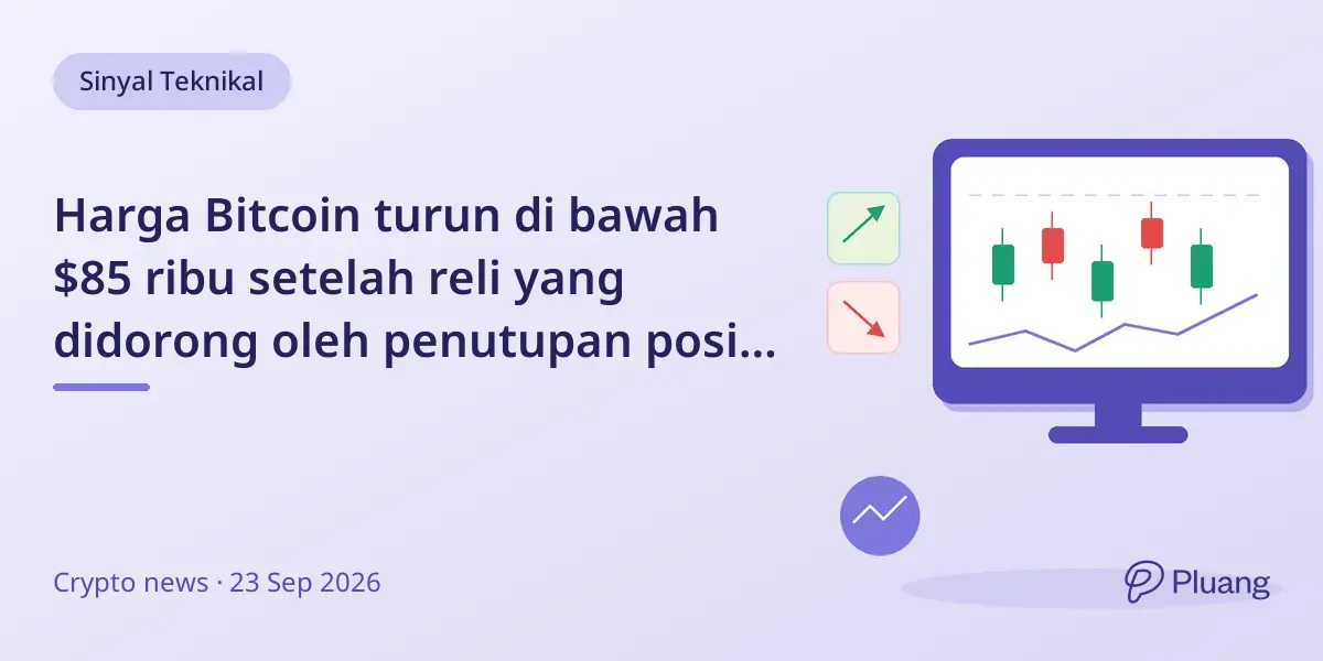 Harga Bitcoin turun di bawah $85 ribu setelah reli yang didorong oleh penutupan posisi short kehilangan momentum