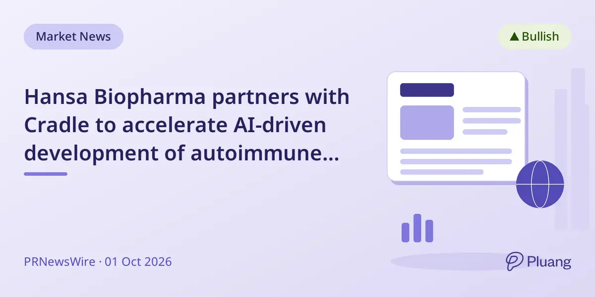 Hansa Biopharma partners with Cradle to accelerate AI-driven development of autoimmune disease therapies.
